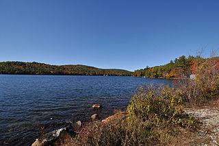 Horn Pond lake in New Hampshire, United States of America