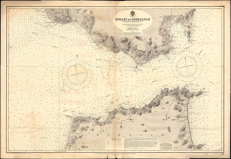 File:Admiralty Chart No 142 Strait of Gibraltar, Published 1938.jpg