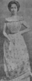 Adora Andrews, wearing a beetlewing dress in 1898