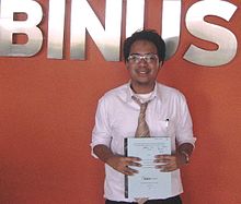 me at Binus University after thesis examination (30 March 2013)