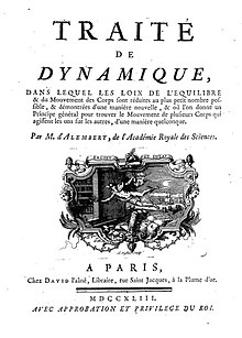 Traité de dynamique, 1743