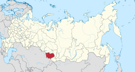 Die ligging van Altai-krai in Rusland.