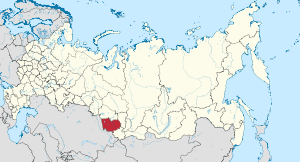 Az Altaji határteület elhelyezkedése Oroszországon belül