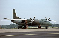 Ан-26 б/н 373 в а/п г. Дрезден 1990г.