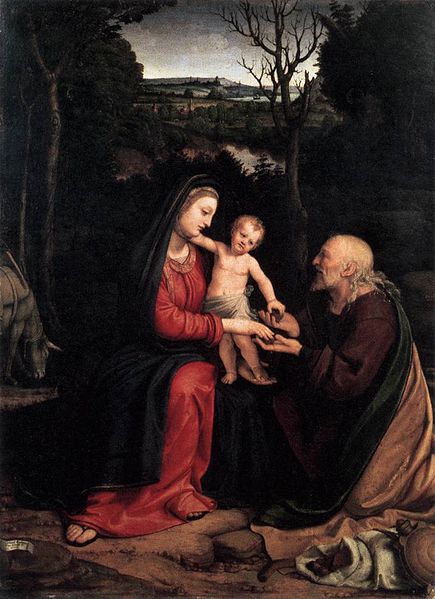 File:Andrea Solario - Rest during the Flight to Egypt - WGA21601.jpg