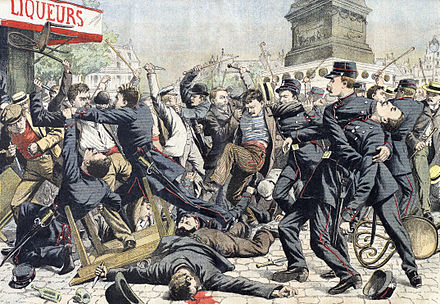 Apache gangsters fight police. Paris, 1904