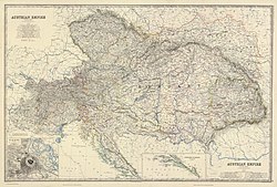 Das osterreichische Reich in seiner gro?ten Ausdehnung (1850er Jahre)