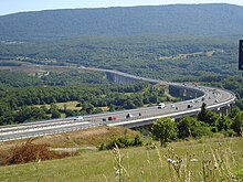 The country's longest motorway, A1, in 2010 Autocesta Zagreb-Split kod Jezerana (Croatia).JPG