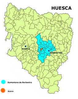 <span class="mw-page-title-main">Azara, Huesca</span> Municipality in Somontano de Barbastro, ESP