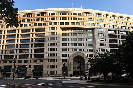Main building of the Inter-American Development Bank headquarters at Washington, D.C.