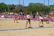 Deutsch: Beachhandball bei den Olympischen Jugendspielen 2018; Tag 4, 10. Oktober 2018; Mädchen, Vorrunde, Gruppe B - Hongkong-Türkei 0:2 English: Beach handball at the 2018 Summer Youth Olympics at 10 October 2018 – Girls Preliminary Round Group B – Hong Kong-Turkey 0:2