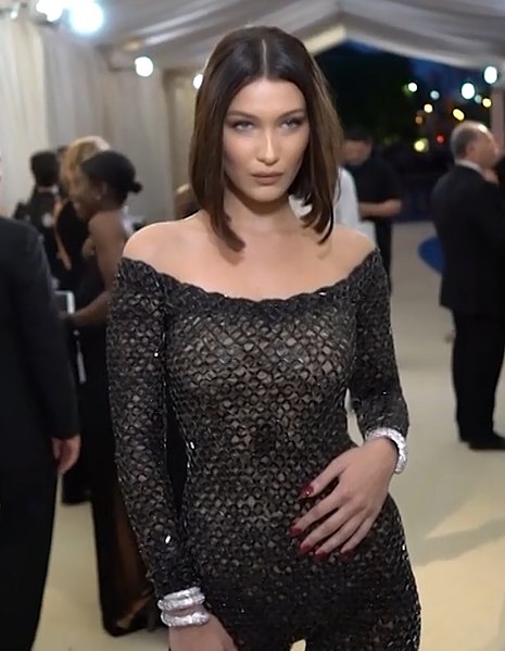 Hadid at the Met Gala in 2017