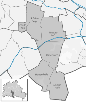 Ortsteile des Bezirks Tempelhof-Schöneberg