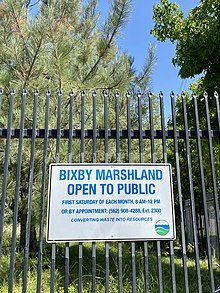 Bixby Marshland gate sign Bixby Marshland gate sign.jpg