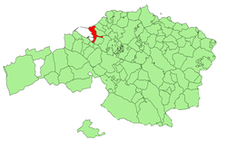 Location of Getxo in Biscay