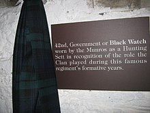 Black Watch tartan in the Clan Munro exhibition at the Storehouse of Foulis Black Watch tartan in Clan Munro exhibition.jpg