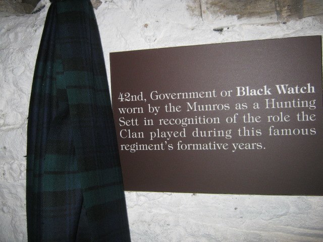 Black Watch tartan in the Clan Munro exhibition at the Storehouse of Foulis