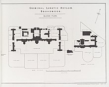 Plan of hospital Block plan of Broadmoor Criminal Asylum Wellcome L0038514.jpg