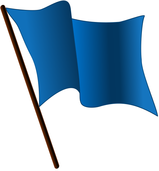 Blue flag waving.svg