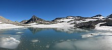 Lac près du glacier Brandner avec au fond la Schesaplana.