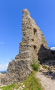 Part of the bergfried Hohenfreyberg Castle Bavaria Germany