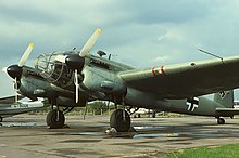 Post-war CASA 2.111 (Spanish-built Heinkel He 111) with Rolls-Royce Merlin power plants of the type originally used on the Beaufighter II and Lancaster CASA C-2.111F AN1109841.jpg