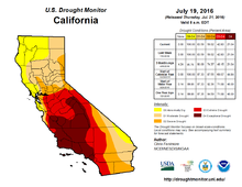 California drought status, July 19, 2016 California Drought Status July 19th 2016.png