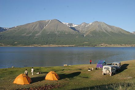 Camping with a mountain view