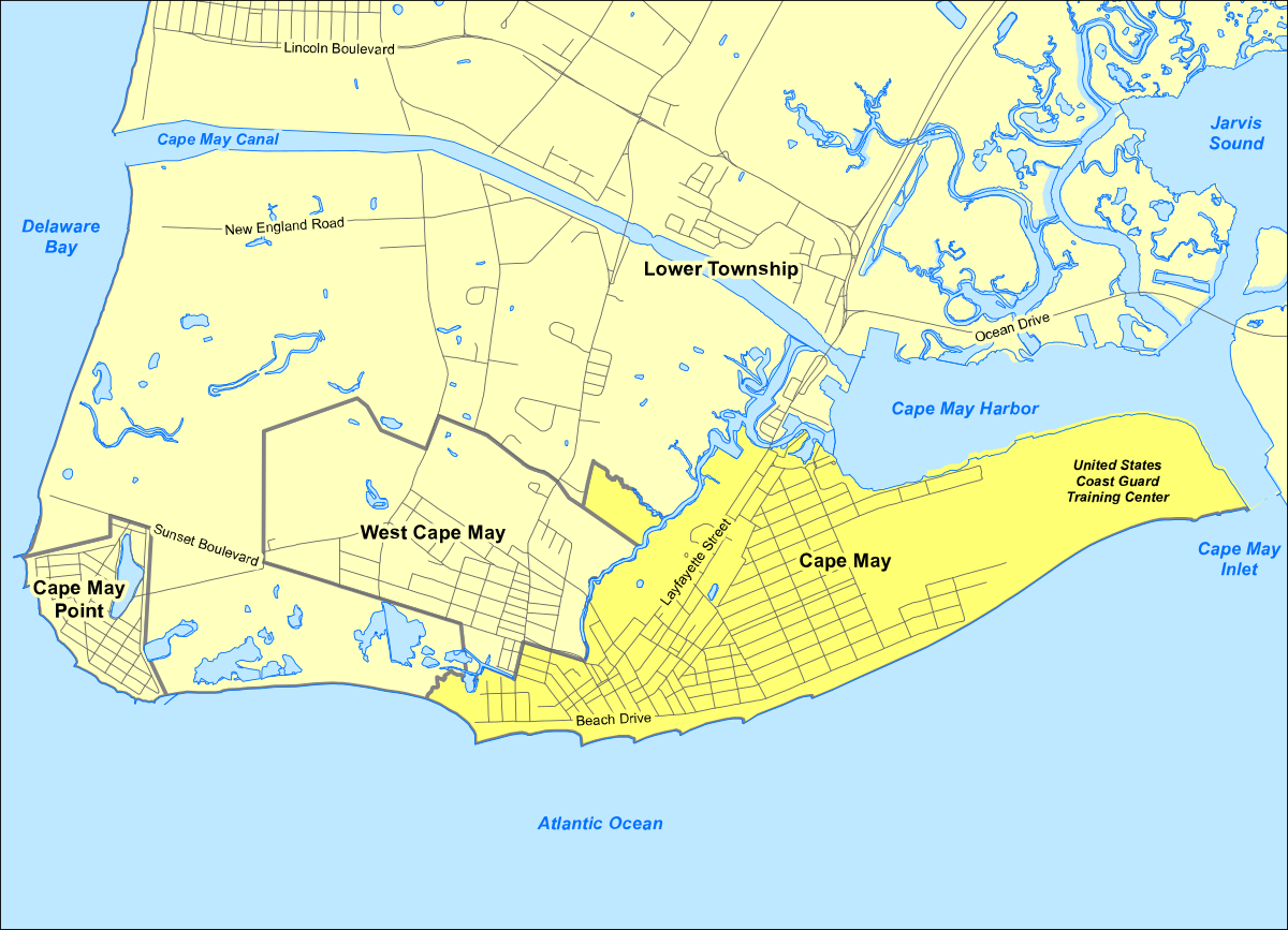 map of cape may File Cape May Map Svg Wikimedia Commons map of cape may