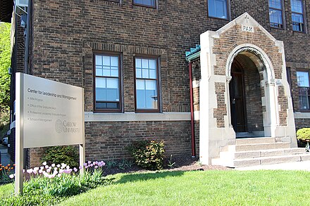 Carlow University Center for Leadership and Management main entrance