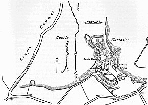 Sketch map of the castle site Castle Neroche Somerset Map.jpg