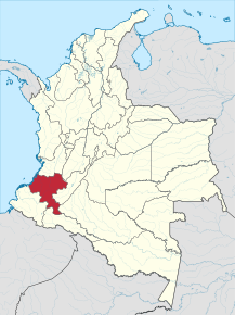Poziția localității Departamentul Cauca