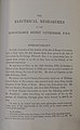 Primera página de la introducción de una copia de 1879 de "Las investigaciones eléctricas del Honorable Henry Cavendish FRS"