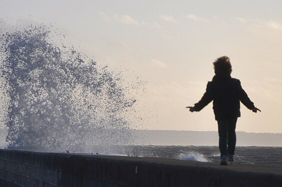 File:Child and wave jumping together