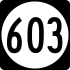 State Route 603 markeri