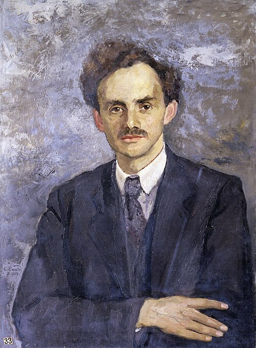 Portrait of Paul Dirac by Clara Ewald (1939)