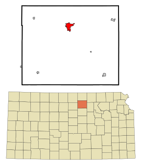Cloud County Kansas Incorporated and Unincorporated areas Concordia Highlighted.svg