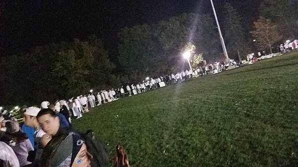 At Penn State in October 2017, several people were lined up for GameDay by 3 AM, 6 hours before the show began.