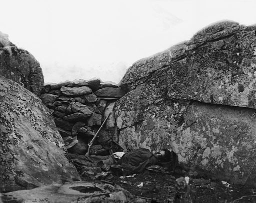 Confederate Dead at Devil's Den Gettysburg