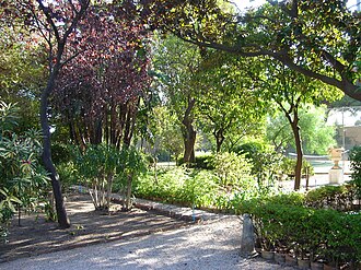 Among some of the trees in the Convent Gardens are those planted by Edward VII, German Emperor Wilhelm II, Japanese Emperor Hirohito and Queen Elizabeth II. Convent Gardens, Gibraltar.JPG