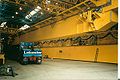 Crane manufactured by Butterley Engineering being loaded for road transport.jpg