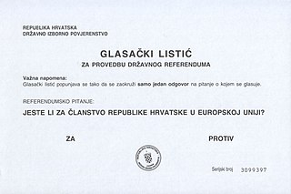 Referendum in Kroatien über den Beitritt zur Europäischen Union