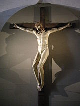 F. Brunelleschi.  crucifixión.  ESTÁ BIEN.  1410 Árbol.  Capilla Condi.  Iglesia de Santa María Novella, Florencia