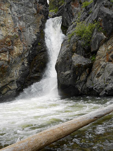 Crow Creek Falls is in the Elkhorn Mountains section of the Helena National Forest