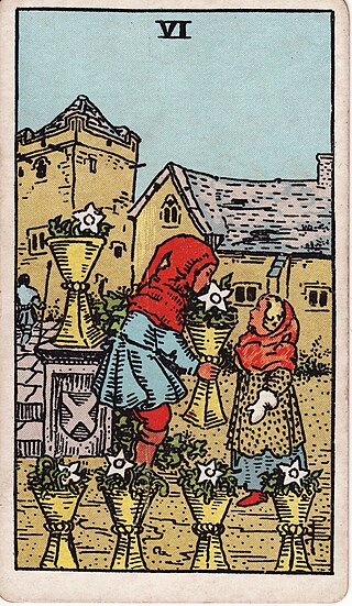 <span class="mw-page-title-main">Six of Cups</span> Tarot card of the Minor Arcana