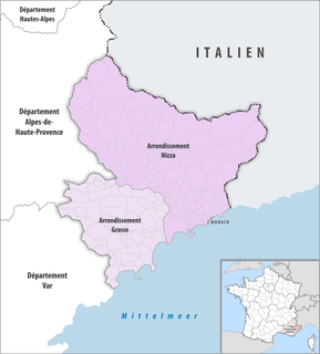 Arrondissements of the Alpes-Maritimes department