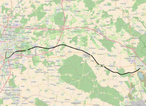 Spoorlijn Braunschweig - Helmstedt op de kaart
