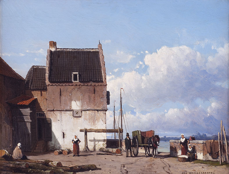 File:De oude haven met de Bottelpoort in Nijmegen, 1850 door Jan Weissenbruch.jpg