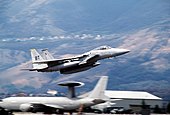 NATO F-15 fighter aircraft during Operation Deny Flight