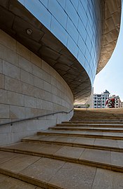 Detail of the Guggenheim Museum staircase, Bilbao, Spain